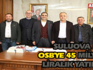 SULUOVA OSB’YE 45 MİLYON LİRALIK YATIRIM