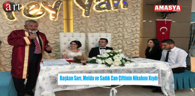 Başkan Sarı, Melda ve Sadık Can Çiftinin Nikahını Kıydı