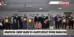 Amasya’da 3 Şehit Ailesi ve 4 Gaziye Devlet Övünç Madalyası