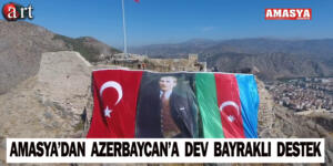 Amasya’dan Azerbaycan’a Dev Bayraklı Destek