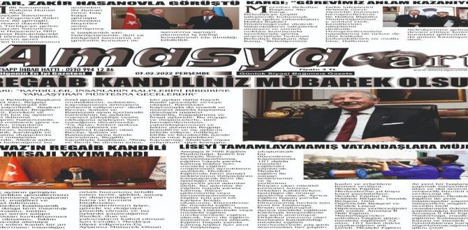 03.02.2022 TARİHLİ GAZETEMİZ